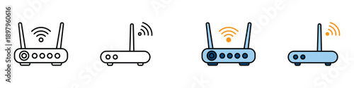 Wifi Router icon vector. Wireless router and internet connection symbol. vector illustration.
