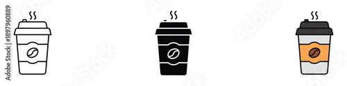 Hot coffee cup icon vector. beverage symbol. vector illustration.