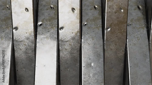 3d metallic blocks. Computer generated 3d render