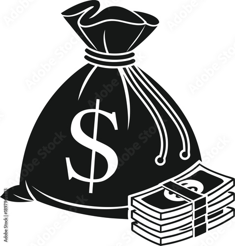 money bag with money