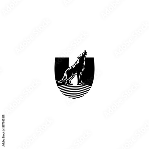 Howling Wolf Night Alphabet U...