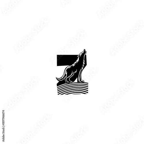 Howling Wolf Night Alphabet Z...