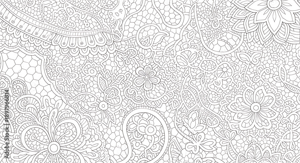 Obraz premium pencil lace pattern delicate intricate background