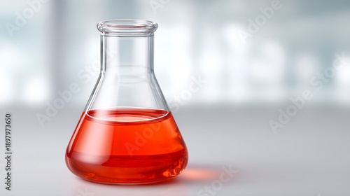 Wallpaper Mural A clear glass beaker filled with a vibrant red liquid captures the essence of research and innovation. This scene unfolds in a clean, bright laboratory, sparking curiosity and exploration Torontodigital.ca