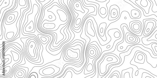 Topographic map background geographic line map with elevation assignments. Modern design with White background with topographic wavy pattern design.paper texture Imitation of a geographical map shades