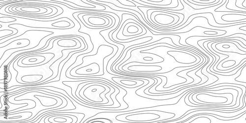 Topographic map background geographic line map with elevation assignments. Modern design with White background with topographic wavy pattern design.paper texture Imitation of a geographical map shades