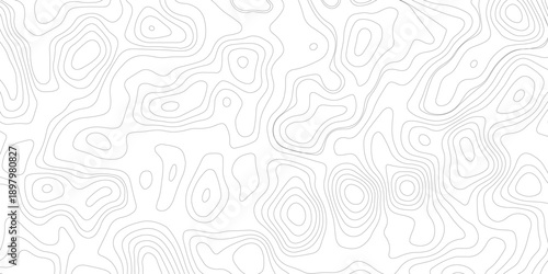 Topographic map background geographic line map with elevation assignments. Modern design with White background with topographic wavy pattern design.paper texture Imitation of a geographical map shades