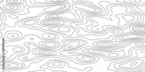 Topographic map background geographic line map with elevation assignments. Modern design with White background with topographic wavy pattern design.paper texture Imitation of a geographical map shades