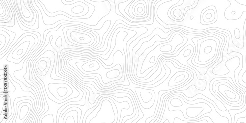Topographic map background geographic line map with elevation assignments. Modern design with White background with topographic wavy pattern design.paper texture Imitation of a geographical map shades