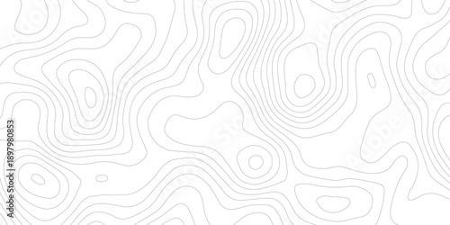 Topographic map background geographic line map with elevation assignments. Modern design with White background with topographic wavy pattern design.paper texture Imitation of a geographical map shades