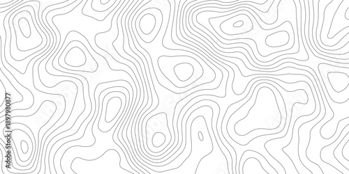 Topographic map background geographic line map with elevation assignments. Modern design with White background with topographic wavy pattern design.paper texture Imitation of a geographical map shades