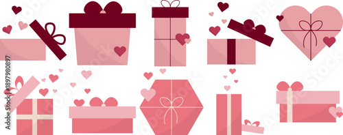 Valentines Day Gift Box Illustration