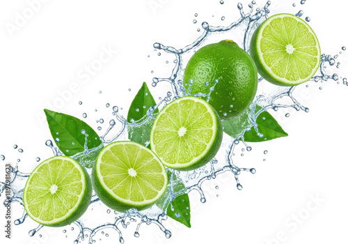 lime with water drops