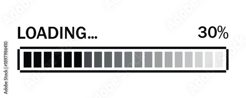 30% loaded loading bar vector illustration for websites and graphic resources.