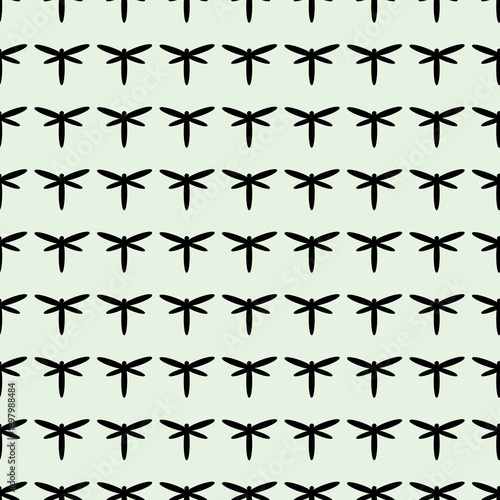 Dragonfly seamless pattern