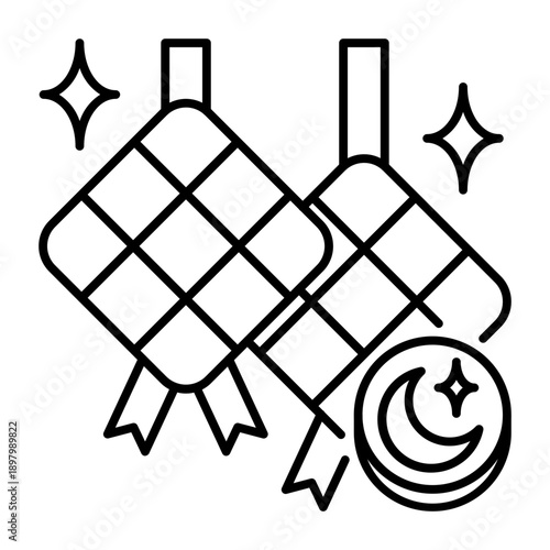This Ketupat icon is suitable for Fasting Ramadan.