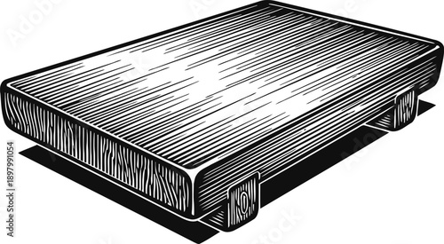 Wooden cutting board with grain texture kitchen kitchenware, chopping block, rustic tableware