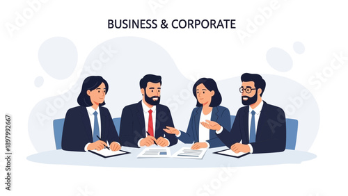 Business Meeting Team Collaboration Corporate Office Work Discussion