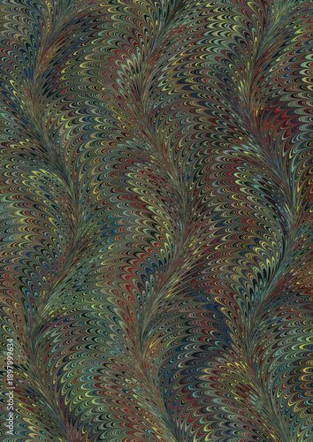Feather Pattern Marbling Background