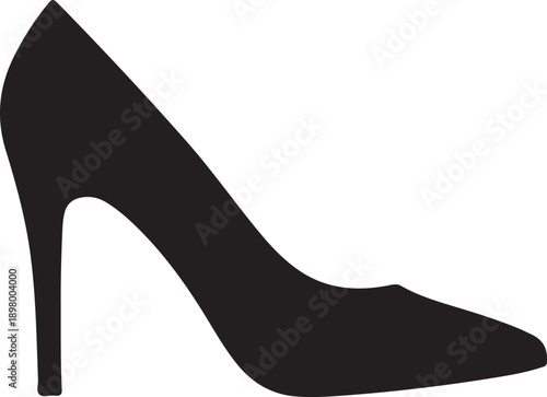 black high heel shoes