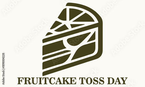 Fruitcake Toss Day Icon. Fruitcake Toss Day Vector Illustration, Fruitcake Toss Day Logo Art