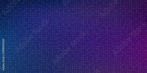 Neon AI dot gradient bg. Blue, pink and purple gradient background. Abstract digital pattern with pixel elements grid. Vibrant cyber futuristic texture. Modern vector illustration.