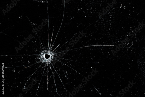 Wallpaper Mural Bullet holes on black glass, overlay design background Torontodigital.ca