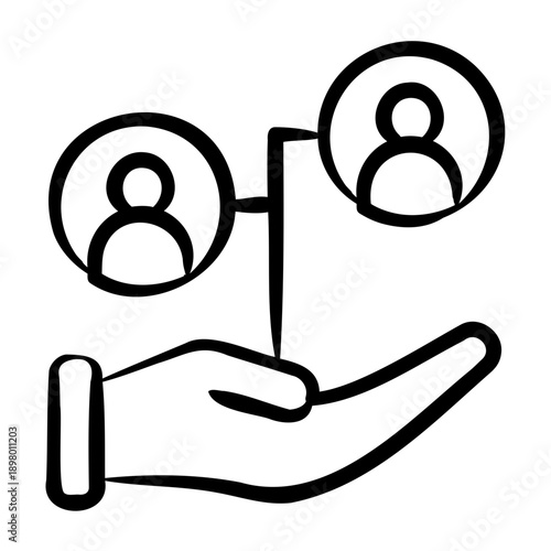 Account Management Icon - Handdrawn