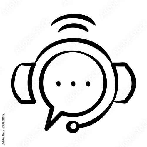 Live Chat Icon - Handdrawn