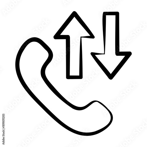Call Log Icon - Handdrawn