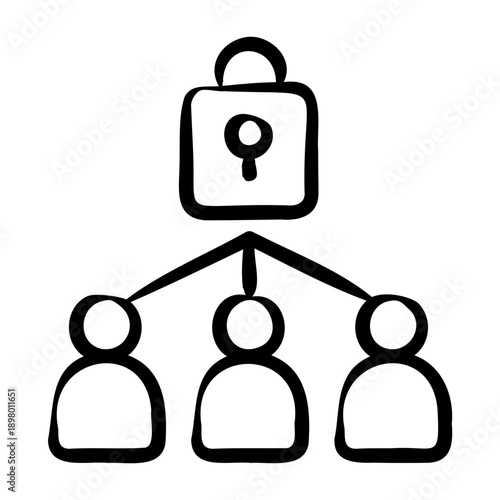 Team Permissions Icon - Handdrawn