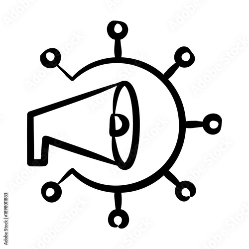 Campaign Tracking Icon - Handdrawn