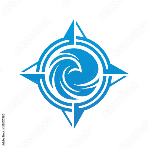 Navigation Wave Modern Logo