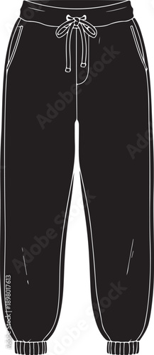 Lounge wear bottom silhouette