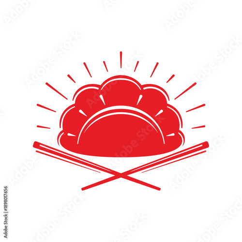 Dumpling Japanese Food Logo