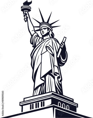 statue of liberty vector illustration