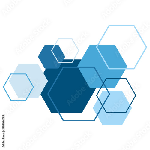 Foto Abstract Geometric Hexagon Decoration