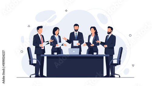 Business Team Meeting Discussion Collaboration Strategy Office Environment