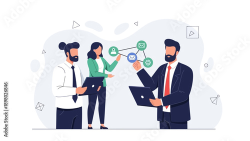 Business Team Collaboration Network Connection Technology