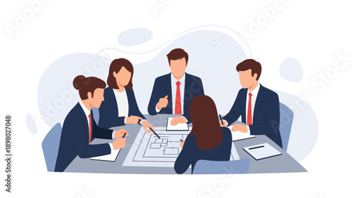 Business Meeting Team Discussion Strategy Planning