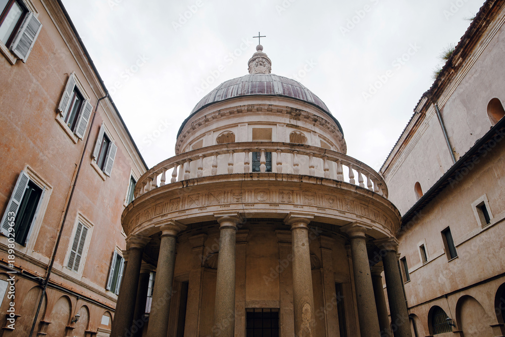 Obraz premium Bramante Tempietto Rome, Italy at day