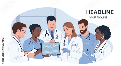 A professional medical figure exudes trust and care, ideal for healthcare marketing materials.