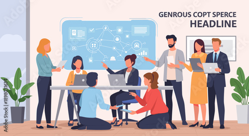 A minimalist office scene evokes calmness and professionalism, perfect for corporate websites or presentations.