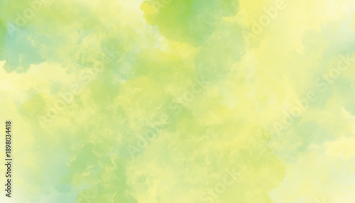 Green and yellow watercolor background abstract