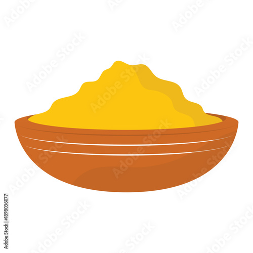Yellow Turmeric Powder Bowl