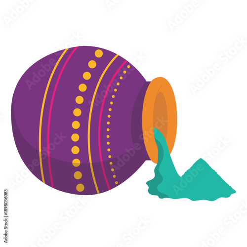 Holi festival color pot