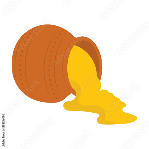 Spilled Butter Clay Pot