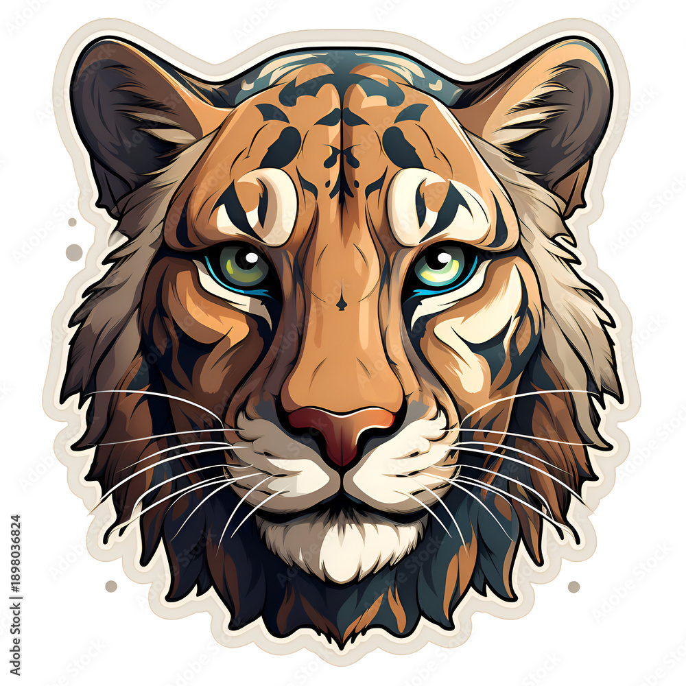 Fototapeta premium Majestic Tiger Portrait. A Captivating Close up