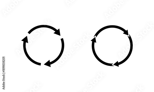 Sync, synchronization arrows icon. Circular arrow cycle symbol. Reload and refresh sign