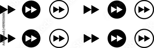 Play bar icon set. Media control buttons, media player panel icon. 4.eps